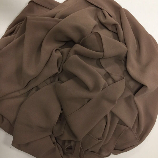 GEORGETTE MOCHA HIJAB - Husna Collections