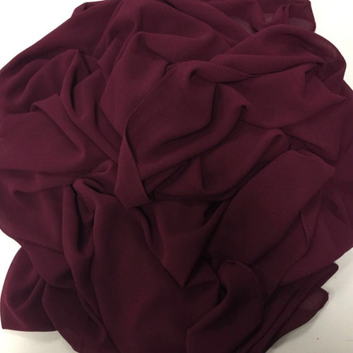 GEORGETTE MAROON HIJAB - Husna Collections