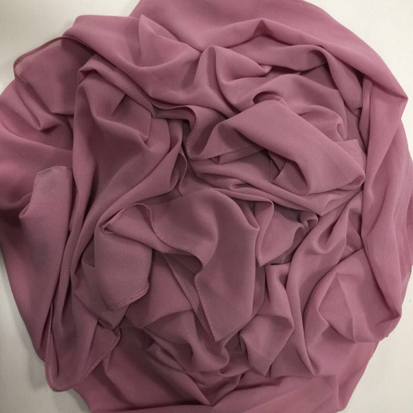 GEORGETTE DUSTY PINK HIJAB - Husna Collections