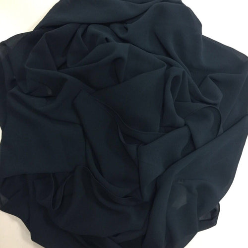 GEORGETTE MID NIGHT BLUE HIJAB - Husna Collections