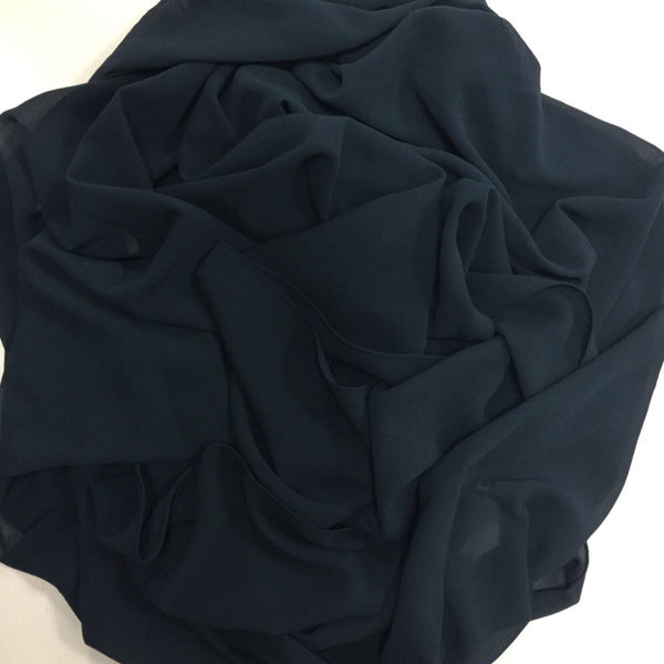 GEORGETTE MID NIGHT BLUE HIJAB - Husna Collections
