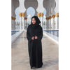 BLACK OPEN ABAYA - Husna Collections