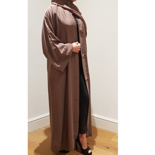 OPEN ABAYA DARK MOCHA