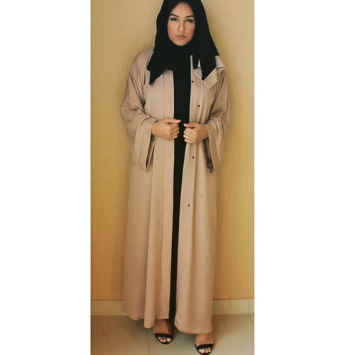 OPEN ABAYA NUDE - Husna Collections