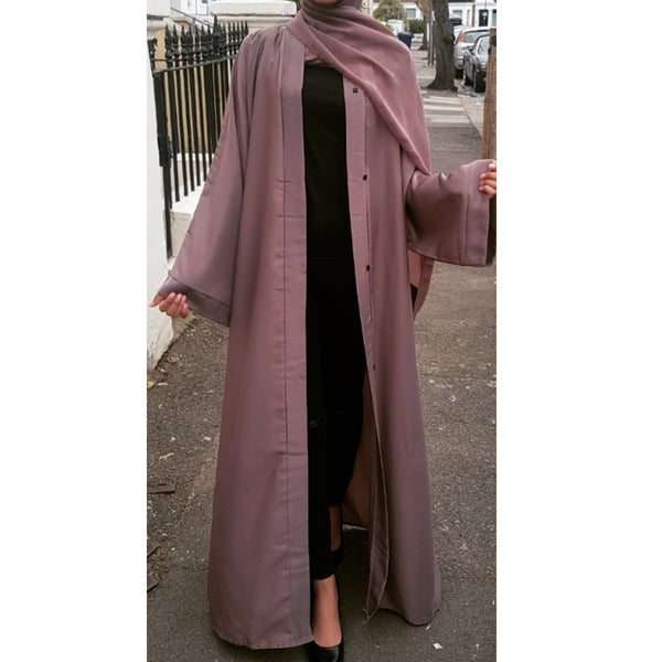 OPEN ABAYA MAUVE