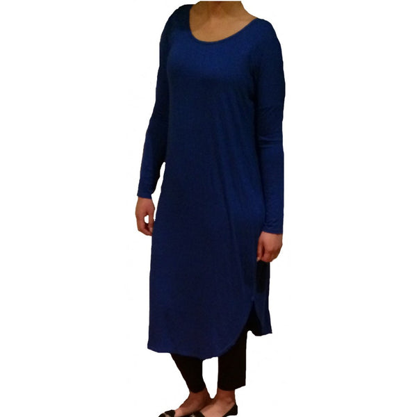 FLOATER DRESS ROYAL BLUE - Husna Collections
