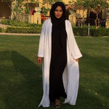 WHITE CREPE KIMONO - Husna Collections