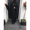 BLACK BUTTERFLY OPEN CROCHET ABAYA - Husna Collections