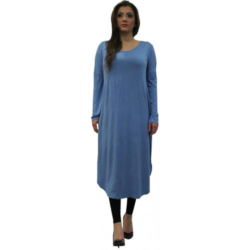 FLOATER DRESS OCEAN BLUE - Husna Collections