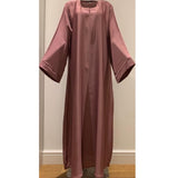 CASUAL PLAIN BELL SLEEVES ABAYA DUSTY PINK