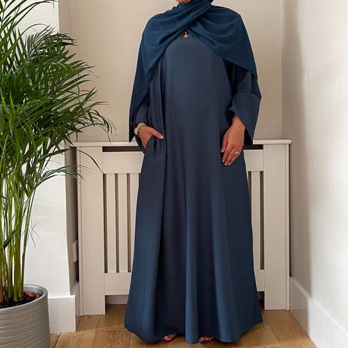 AYLA ABAYA DENIM BLUE