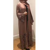 AMBER LACE ABAYA BEIGE