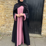 2 IN 1 LIYA ABAYA DUSTY PINK