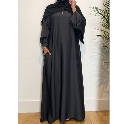 AYLA ABAYA DARK GREY