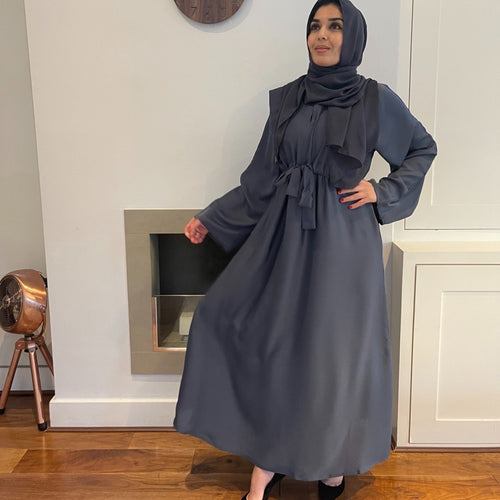 BELLA ABAYA DENIM GREY