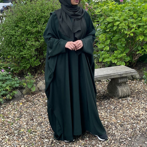 FOREST GREEN BUTTERFLY ABAYA