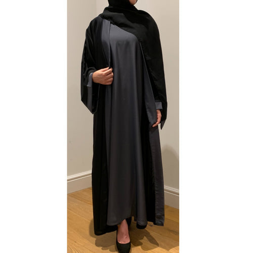 2 IN 1 LIYA ABAYA DARK GREY