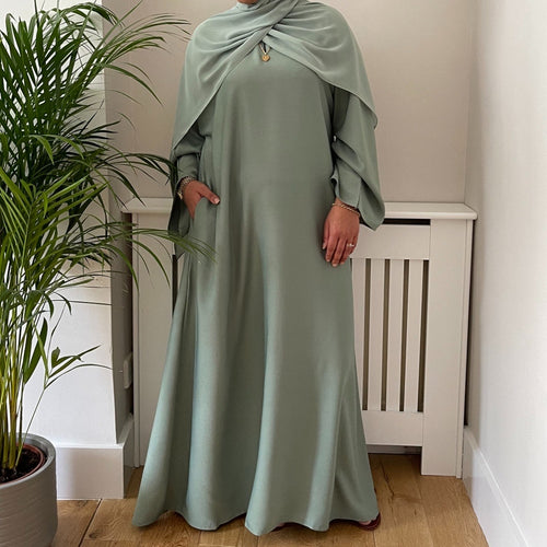 AYLA ABAYA DUCK GREEN