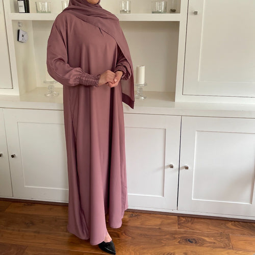 AROUS ABAYA DUSTY PINK