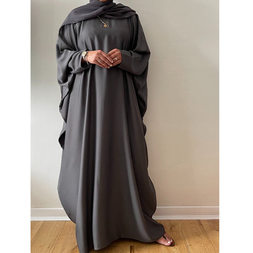 GREY BUTTERFLY ABAYA