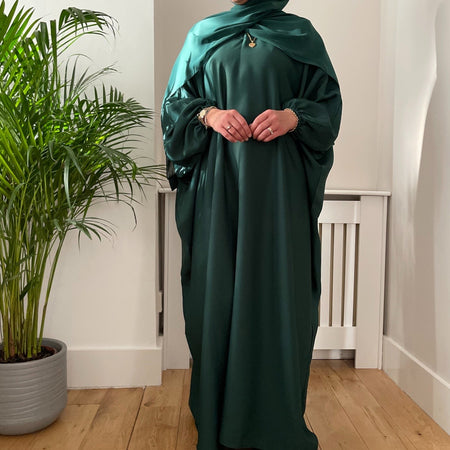 ZAHRA ABAYA FOREST GREEN