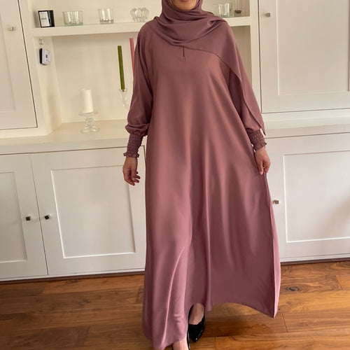 AROUS ABAYA DUSTY PINK