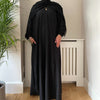 RIBBED WINTER ABAYA BLACK