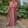 DARK MAUVE BUTTERFLY ABAYA