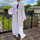 OPEN ABAYA WHITE