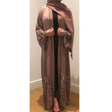 AMBER LACE ABAYA BEIGE