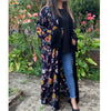 FLORAL MIX KIMONO NAVY