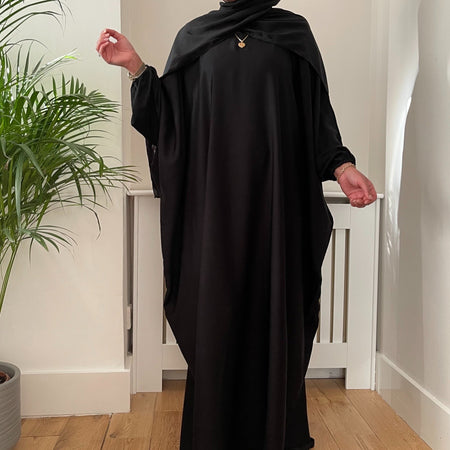 LUXURY EMIRATI OPEN ABAYA WITH BUTTONS PINK