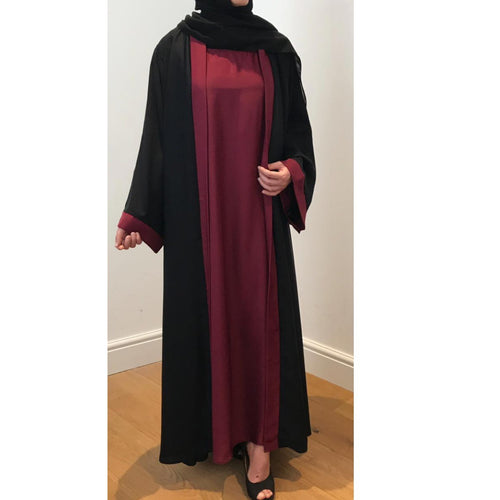 2 IN 1 LIYA ABAYA MAROON