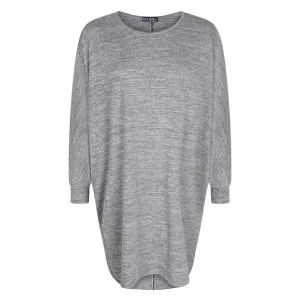 HIGH LOW BATWING TOPS LIGHT GREY - Husna Collections